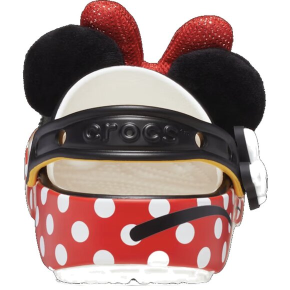 NEW Crocs Size J6 Kids (Fits Women's 7.5/8) Minnie Mouse Classic Clog, Black/Red - Picture 6 of 6